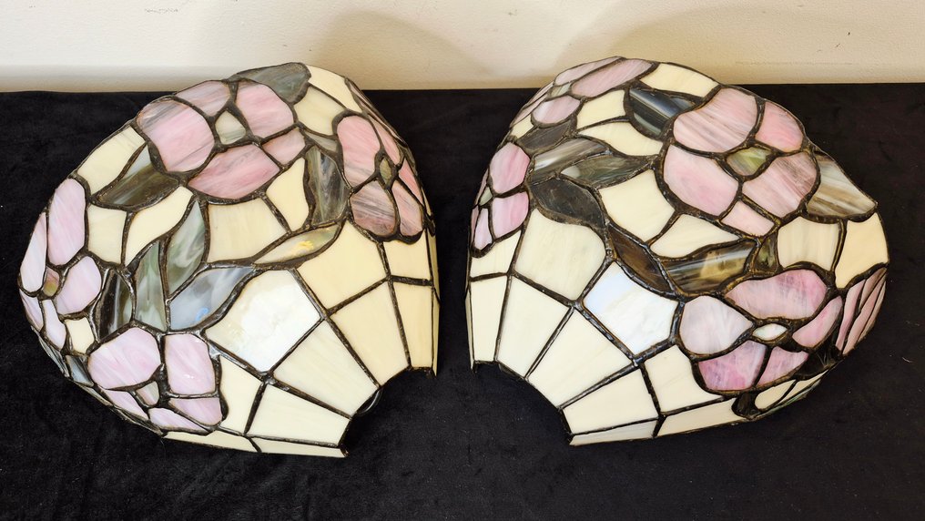 Wall lamp (2) - Stained glass - Tiffany style - Clocks #1.0