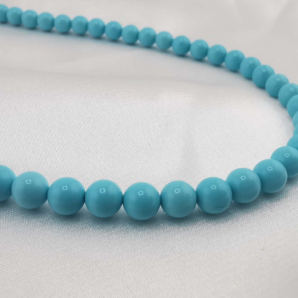 Turcoaz - Argint - Colier - prelucrare artizanală #1.0