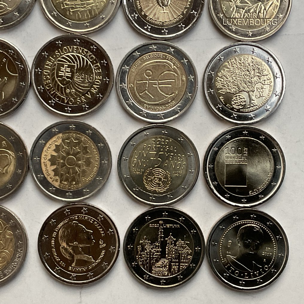 Ευρώπη. 2 Euro Various Years (25 munten)  (χωρίς τιμή ασφαλείας) #3.2