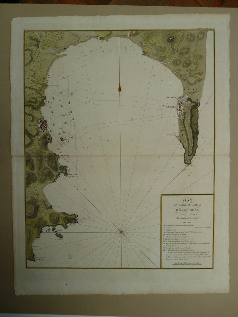 Ισπανία - Γιβραλτάρ / Αλχεθίρας; A. Tardieu - Plan du Combat Naval D'Algesiras - 1801-1820 #1.0