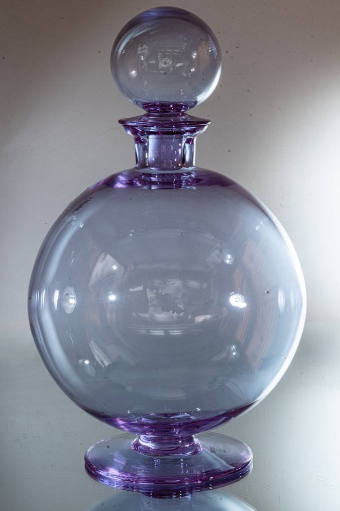 Carlo Moretti - 花瓶 -  签名水瓶 - 高28厘米 - 穆拉諾玻璃, 變石玻璃 #4.3