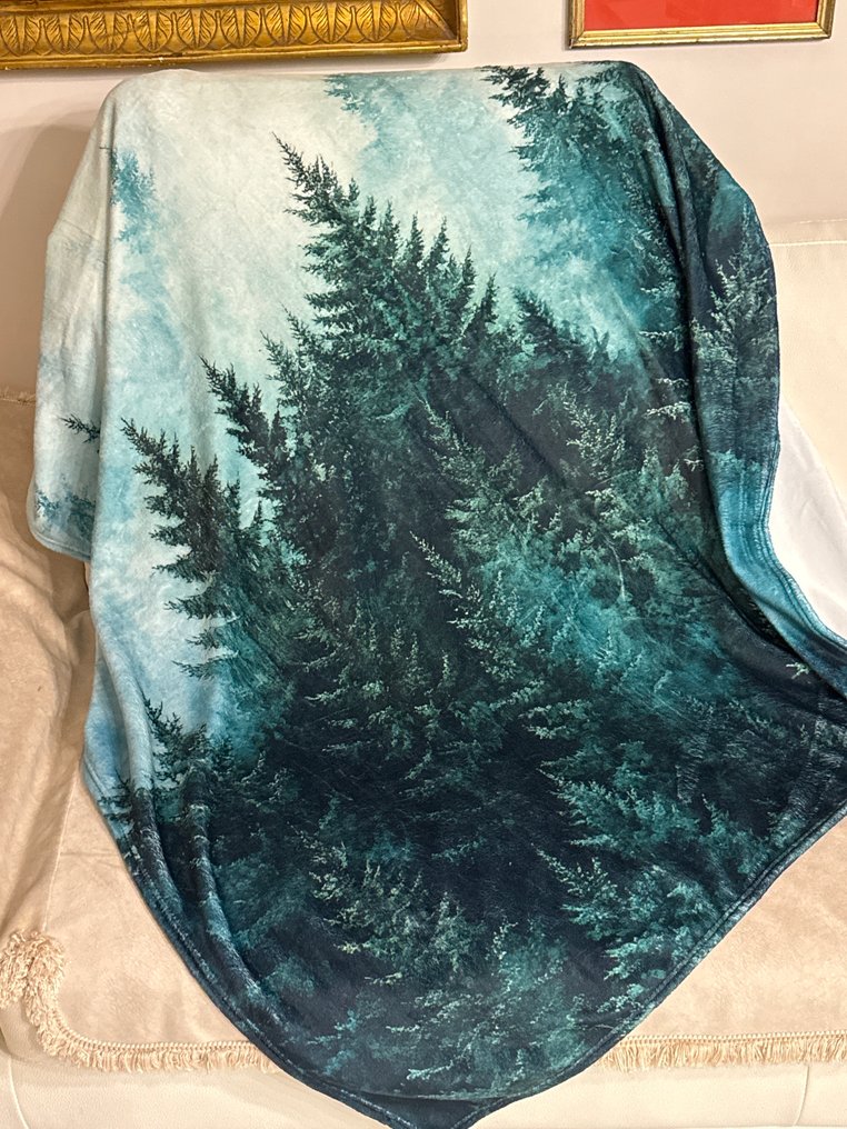 San Leucio top quality - 优雅的格子呢料,云杉森林风格 - 盖毯 - 150 cm - 130 cm #1.0