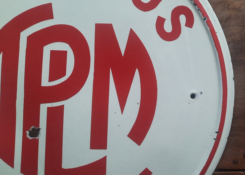 Διαφημιστική πινακίδα - Παλιά κεραμική πινακίδα - Tplm Στάση λεωφορείου #4.3