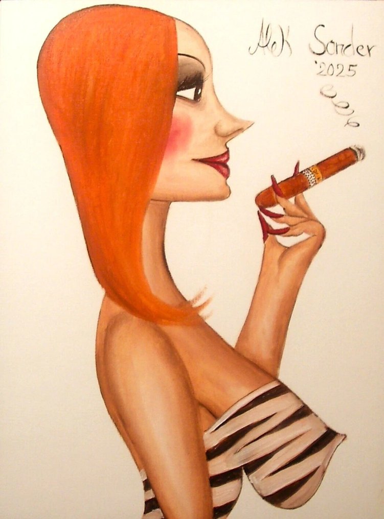 Alek Sander (XX-XXI) - Madame Cohiba in Walletjes mit Zigarre #1.0