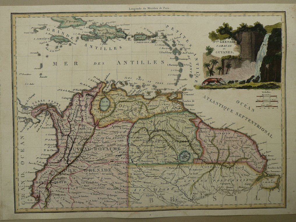 Νότια Αμερική - Κολομβία, Βενεζουέλα, Σουρινάμ; P. Lapie - Nouvelle Grenade, Caracas et Guyanes. - 1809 #1.0