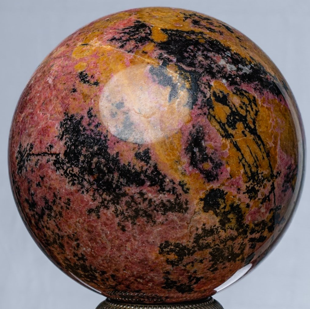 Fine Rhodonite sphere Sphere - Height: 13.37 cm - Width: 13.37 cm- 4480 g #4.3