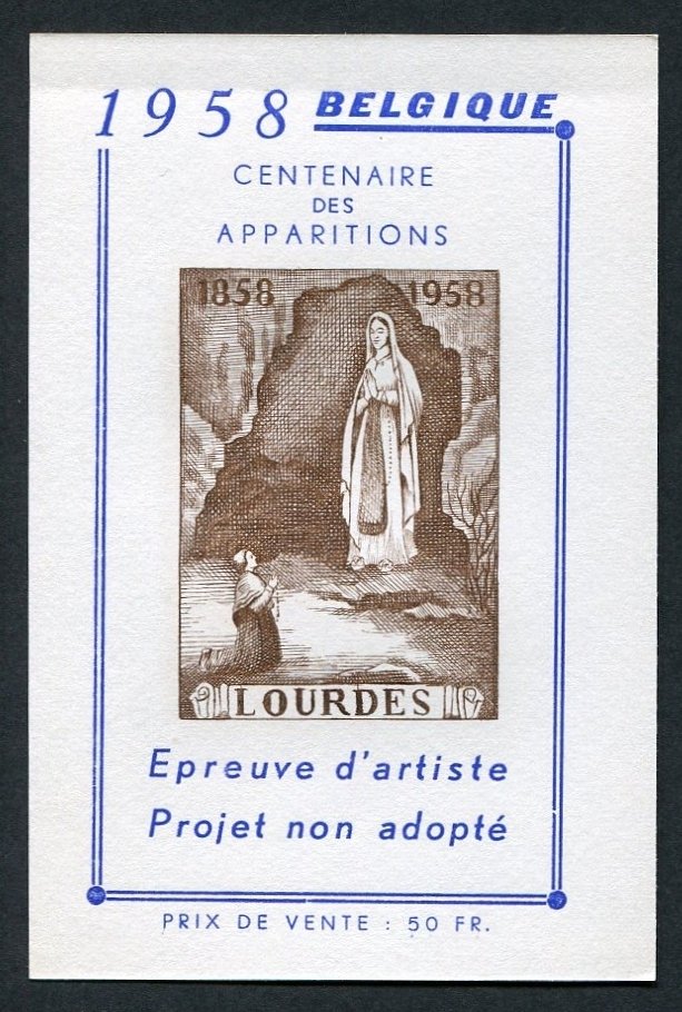 Belgien 1947/1972 - Samling Erinnofilie - tussen OBP/COB E52A en E122 #2.1