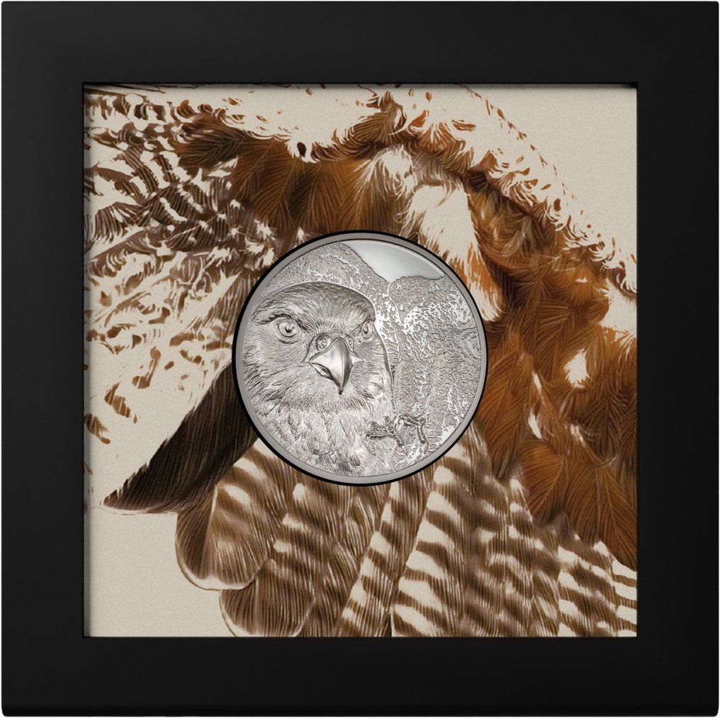 Mongolia. 500 Togrog 2023 Mongolian FALCON - 1 Oz (.999) Proof #2.1