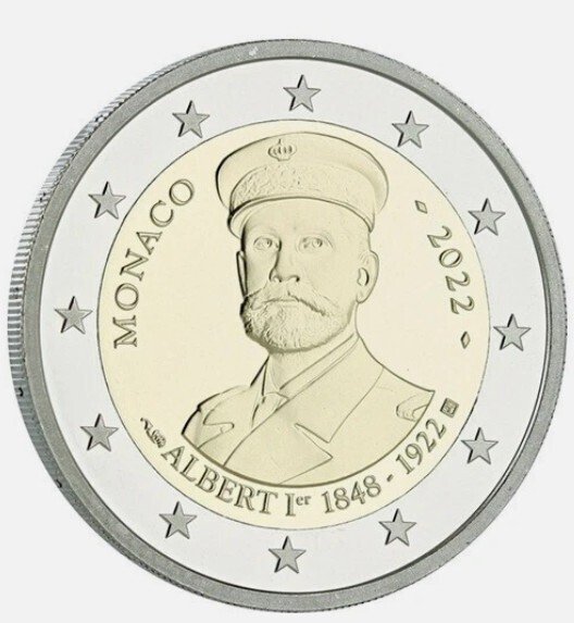 Monaco. 2 Euro 2022 "Albert Ier" Proof #1.0