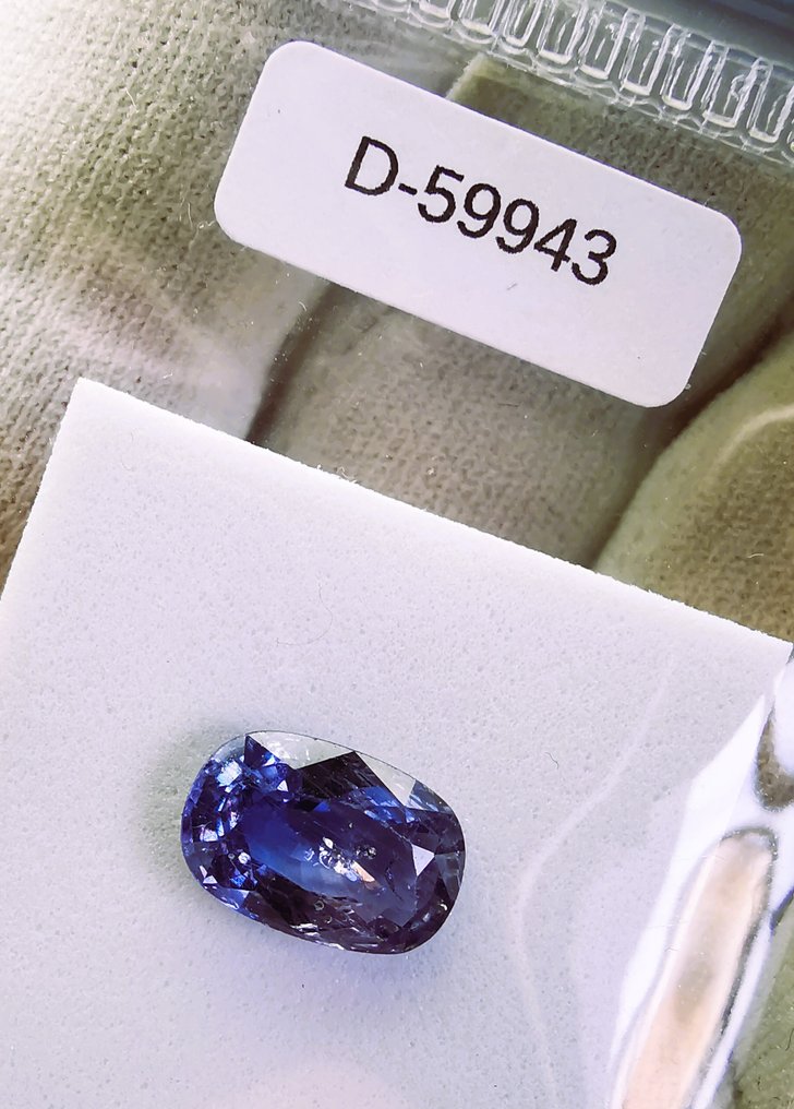 没有保留价 - 1 pcs 蓝色 蓝宝石 - 3.66 ct - 西班牙宝石学院(IGE) - 斯里兰卡 / 无热 #1.0