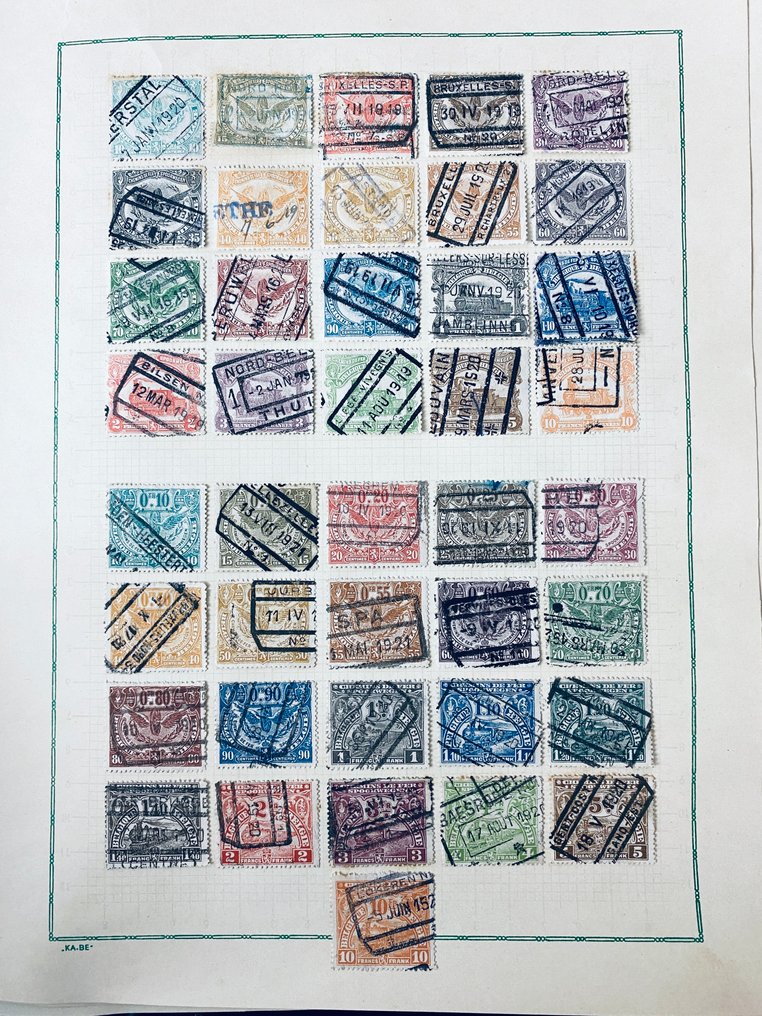 比利时  - 比利时铁路与服务邮票收藏 #3.2