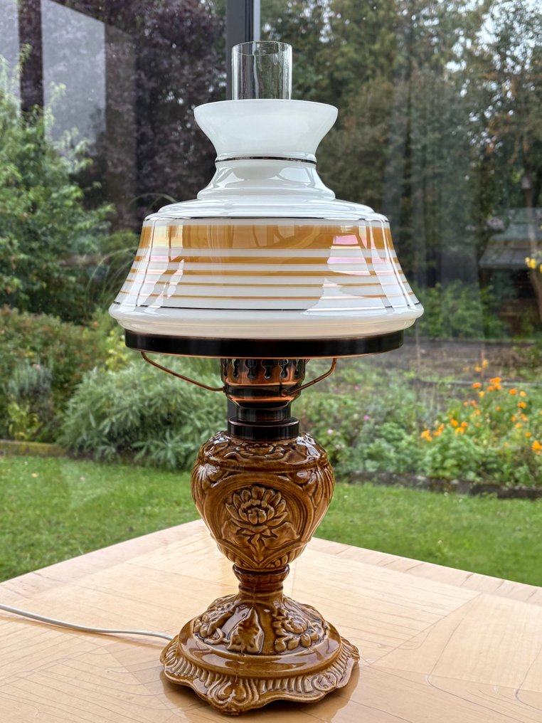 KWE - Table lamp - Ceramic, Glass - Art Nouveau Rocaille #1.0