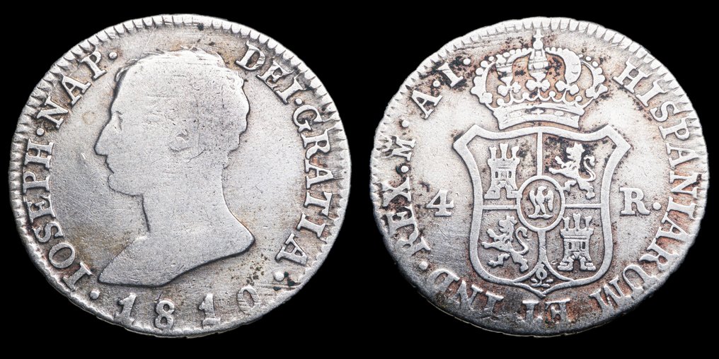 Spanien. Jose Napoleón. 4 Reales 1810 Madrid AI (Ingen mindstepris) #1.0