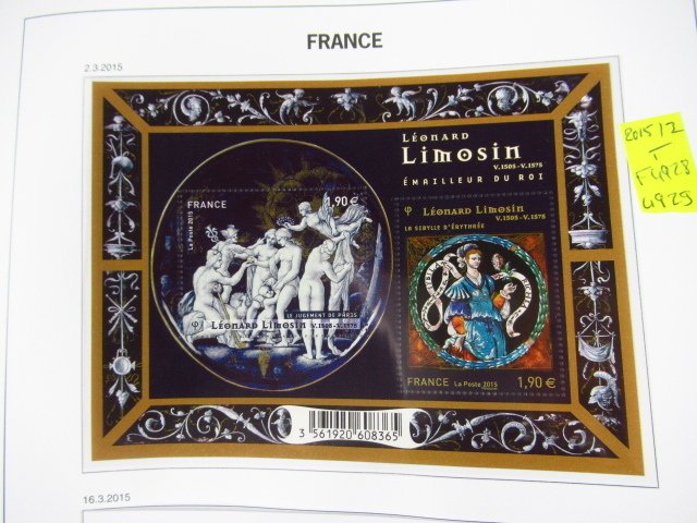 Frankreich 2015 - Wunderschöne Sammlung in einem Davo-Album. #2.1