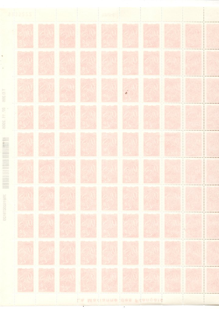 Franciaország 2005 - Teljes lap a N° 3739 Marianne de Lamouche-tól, 1,00 €, narancssárga. - yvert et tellier N° 3739 #1.0