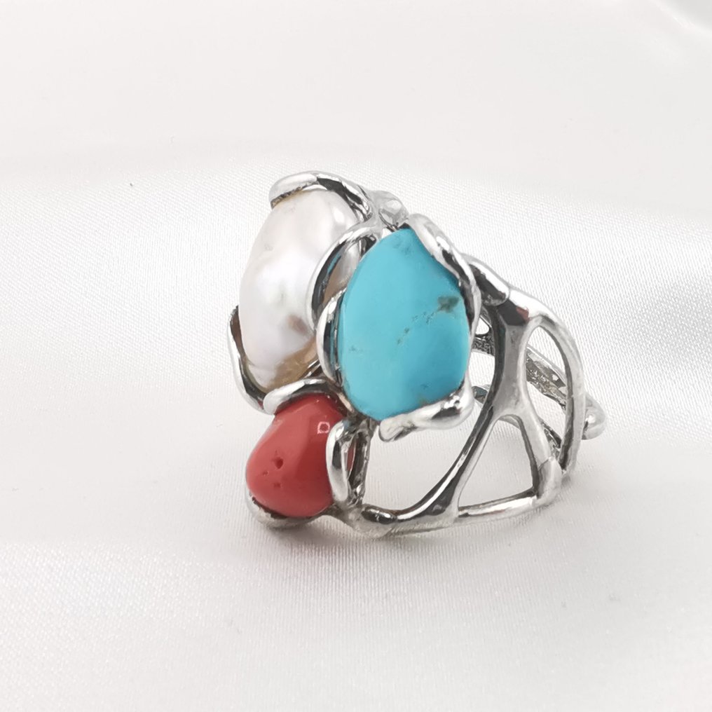 Coral - Argento 925 - Ring - Italian craftsmanship #3.2