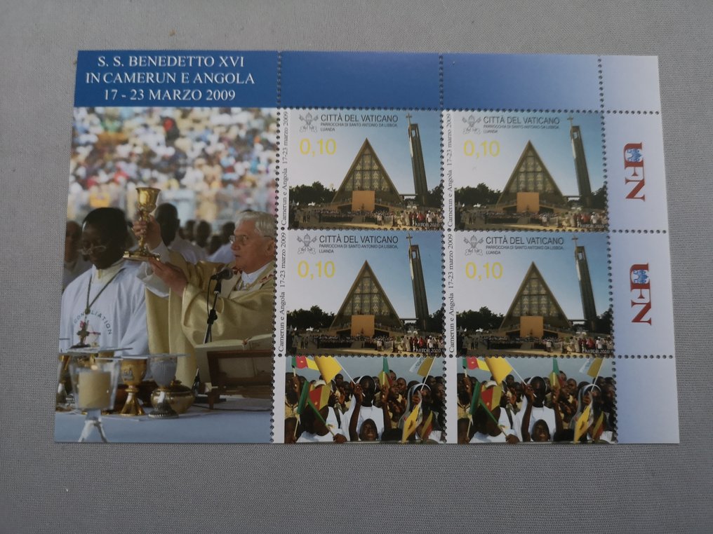 梵蒂冈城 - 梵蒂冈拍卖品高目录价值四方连、完好无损的邮政封套和未使用邮票 MNH** - sassone #4.3