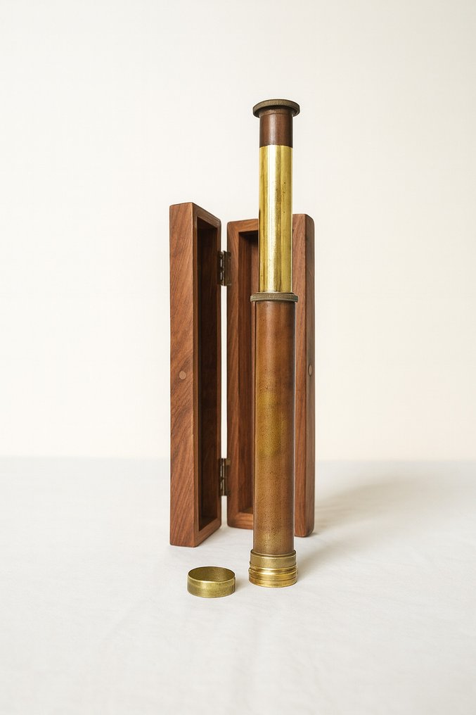 Teleskop - 1890-1910 - Storbritannien - Longue-vue ancienne Instrument optique marine , scientifique , maritime , navigation #1.0