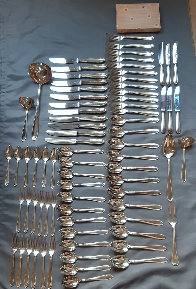 WMF - Evőeszközkészlet 12 főre (89) - Ezüstözött - Met kartelrand #3.2