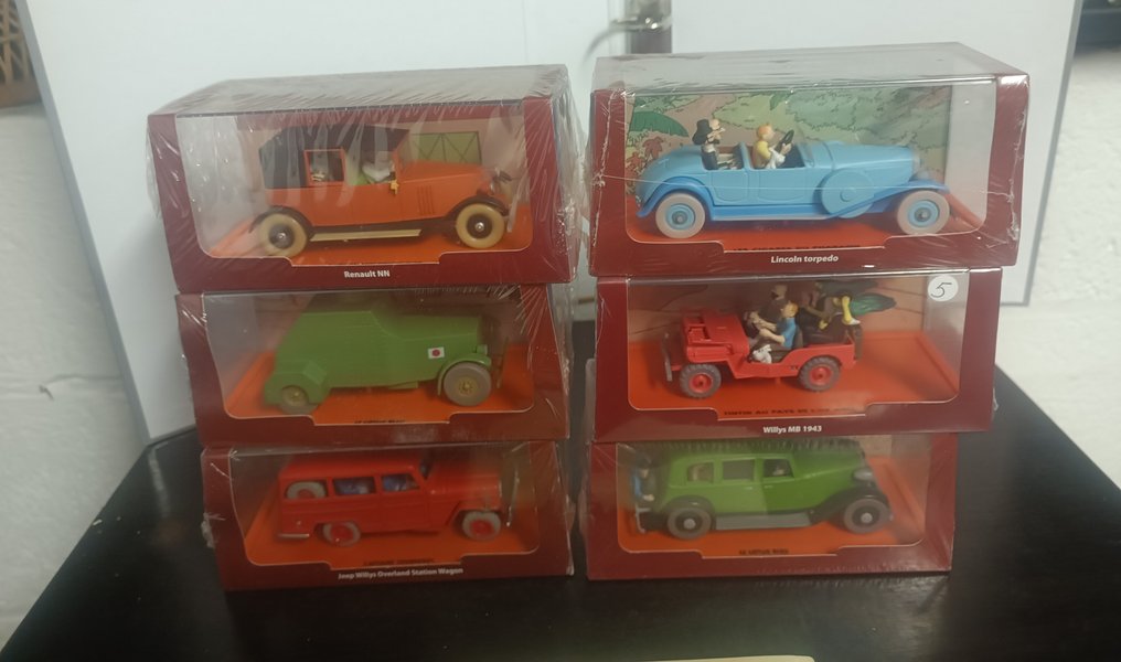 Tintin - 6 auto tintin boite rouge scellee 1/43 - 6 Comic - EO #1.0
