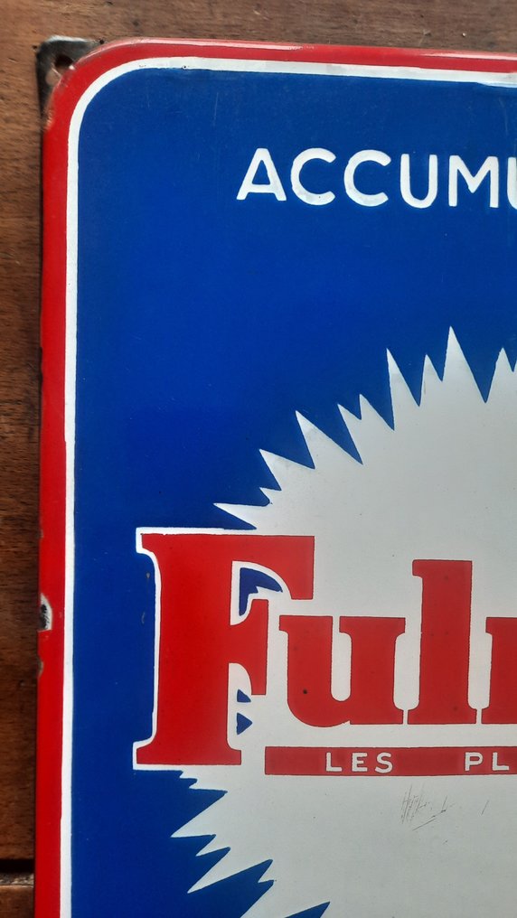 Emaillerie Alsacienne Strasbourg Hoenheim - Διαφημιστική πινακίδα - Παλιά πλακέτα με επίχρισμα σμάλτου - μπαταρίες Fulmen #2.1