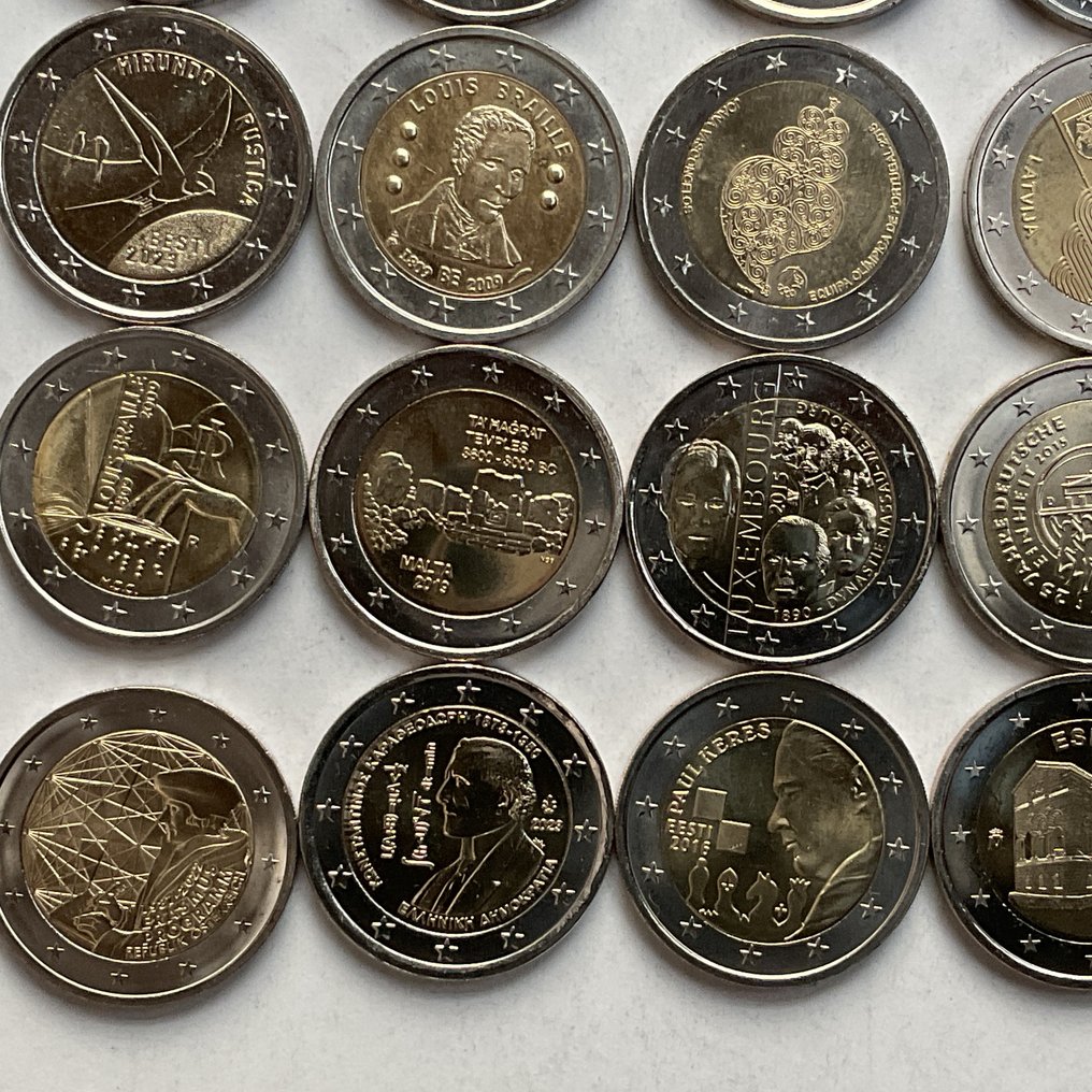 歐洲. 2 Euro Various Years (25 munten)  (沒有保留價) #4.3