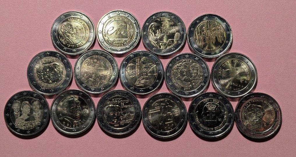 Europe. 2 Euro 2010/2012 (15 stuks) (No reserve price) #1.0