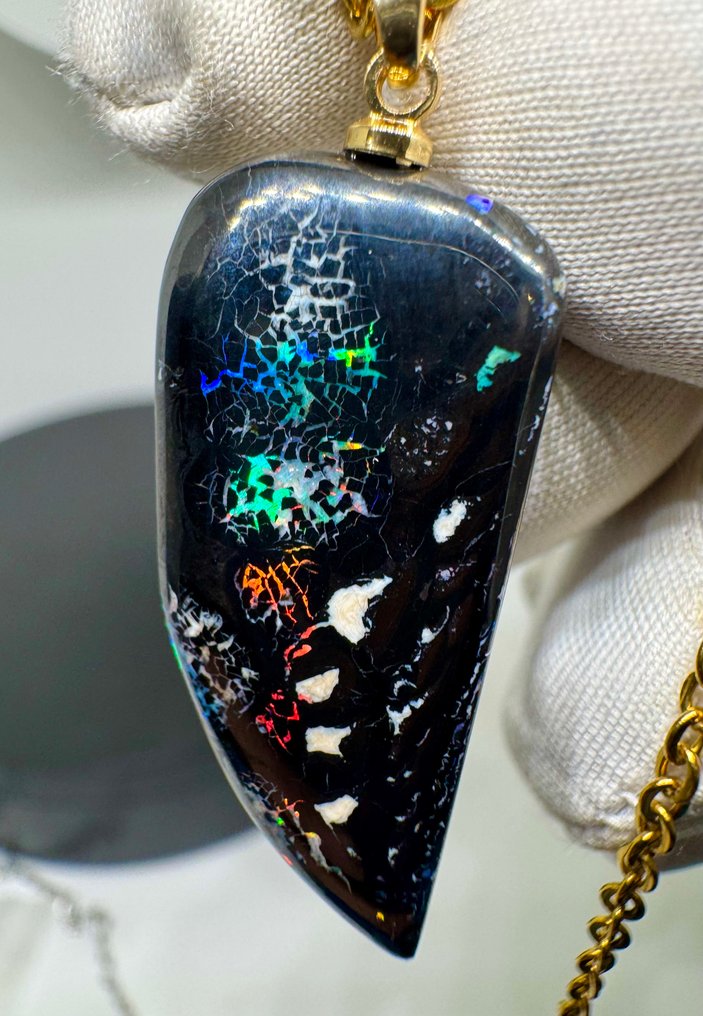 Οπάλιο Κρεμαστό κόσμημα - Ύψος: 37 mm - Πλάτος: 14 mm- 3.39 g - (1) #3.2