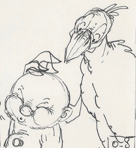 Dulieu, Jean - 1 nagy eredeti rajz - Paulus de Boskabouter - "Paulus en Eucalypta" (1976) #1.0