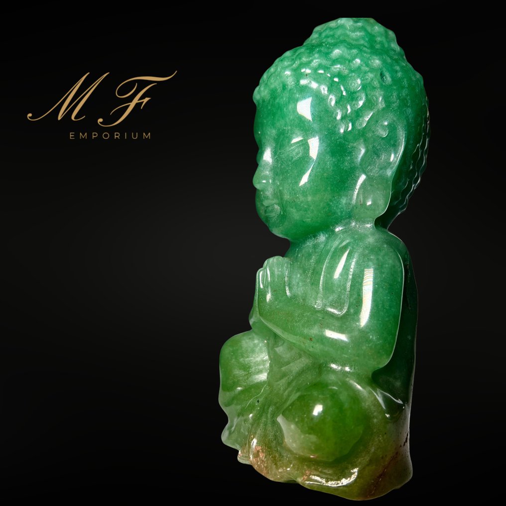 Premium - Buddha Aventurine XXL Carving - Height: 150 mm - Width: 80 mm- 900 g - (1) #4.3
