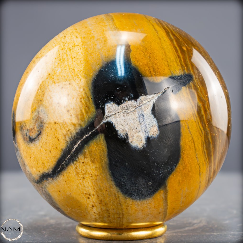 Jolis jaspe et calcédoine naturels Sphère- 1359.72 g #1.0