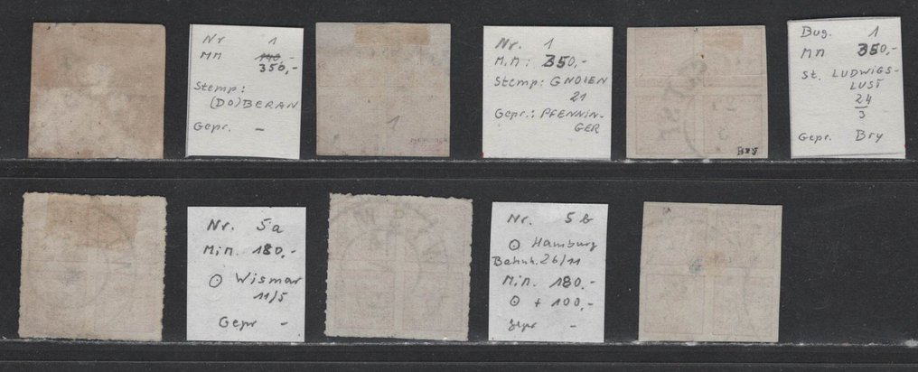 施威林大公國 1856 - 特別拍品 4/4 克林姆特币“加冕的公牛头” - Michel 1, 5 #3.2