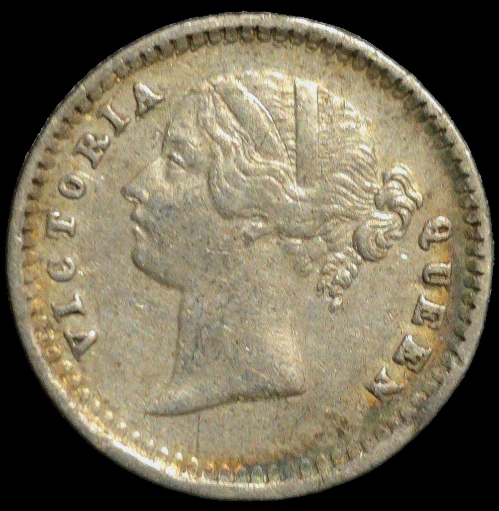 英屬印度. 維多利亞. 2 Annas 1841  (沒有保留價) #1.0