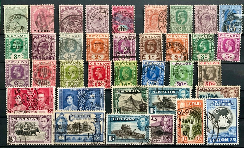 British Commonwealth 1863/1948 - Good game in 5 trading cards, Jamaica, Trinidad, Barbados, Malta, Fiji, Natal. - Michel #3.2