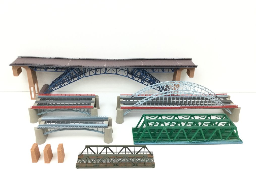 Faller, Kibri N - Εξαρτήματα γέφυρας τρένου μοντελισμού (9) - Ομάδα διαφόρων τμημάτων γέφυρας #1.0