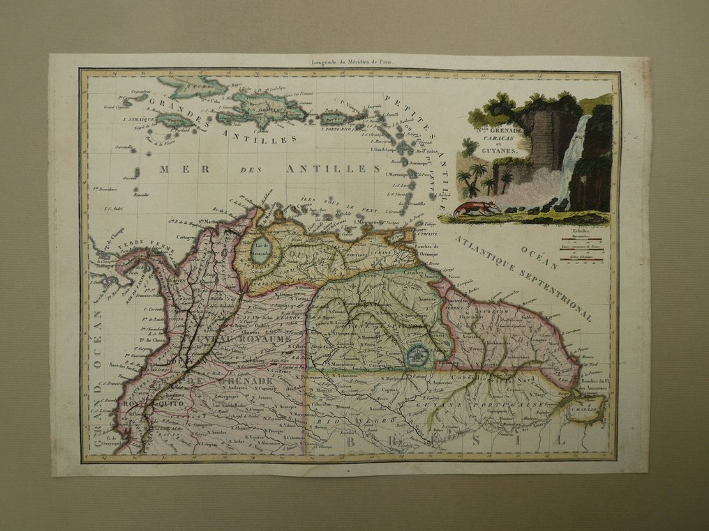 Νότια Αμερική - Κολομβία, Βενεζουέλα, Σουρινάμ; P. Lapie - Nouvelle Grenade, Caracas et Guyanes. - 1809 #1.0