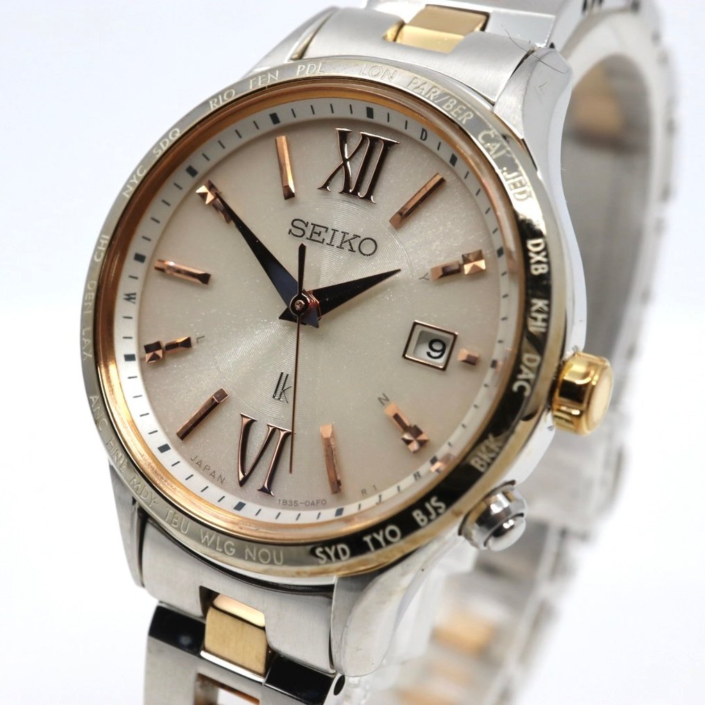Seiko - Lukia Solar Radio Wave World Time - Zonder minimumprijs - 1B35-0AF0 - Dames - 2010-2020  #1.0