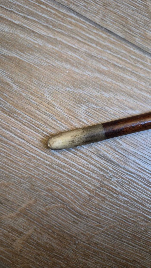 Walking stick - Wood, Bone, Gold plated - walking stick 1818 #2.1
