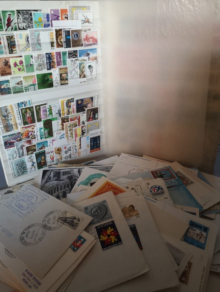 Ιταλία  - Καταλόγος με περίπου 1000 γραμματόσημα από την ιταλική περιοχή + μια συλλογή περίπου 100 FDC. - sassone #1.0