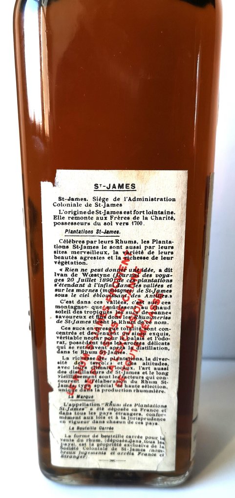Saint James Ernest Lambert & Co. - Rhum des Plantations  - b. 1950‹erne - 75 cl #4.3