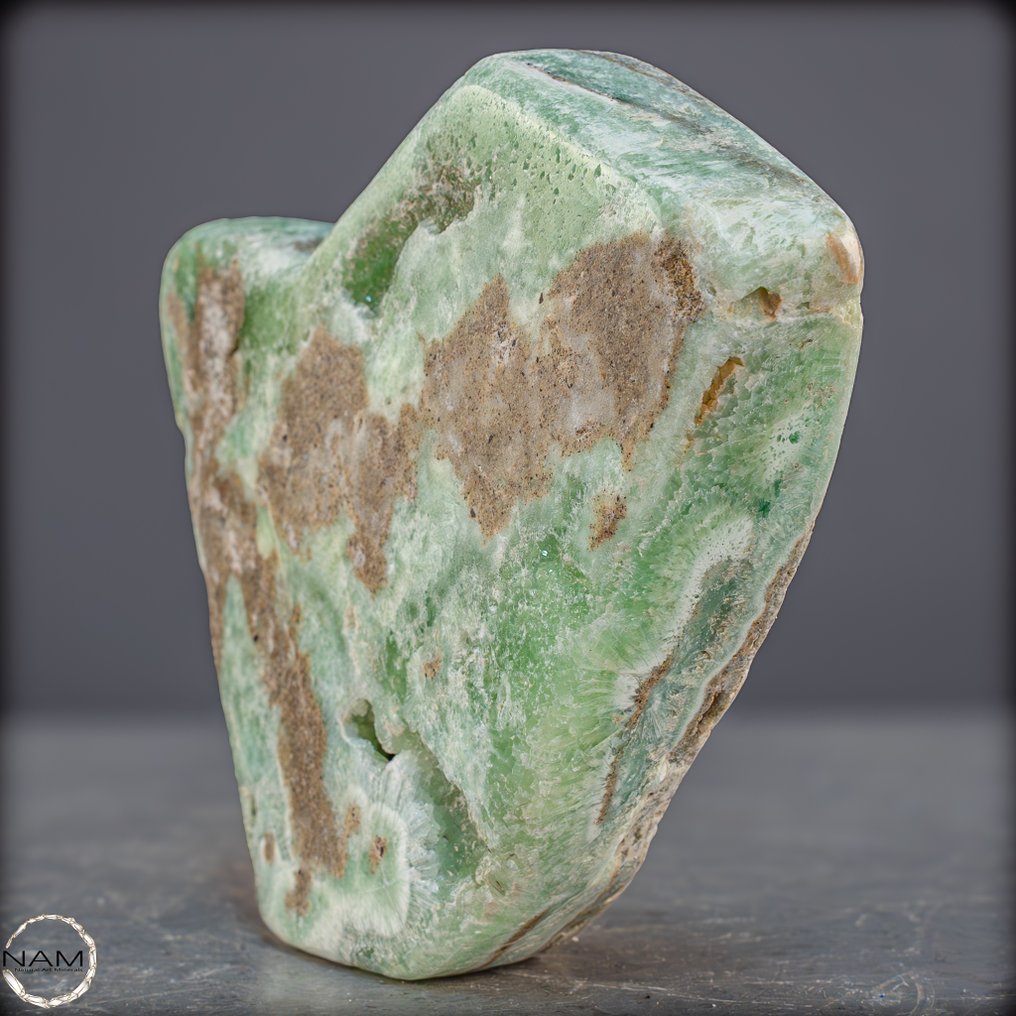 Formation naturelle d'aragonite avec une structure verte unique objet de collection rare- 485.29 g #3.2