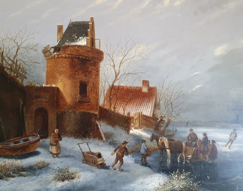 荷蘭學派 (XIX) - Romantic winter scene #1.0