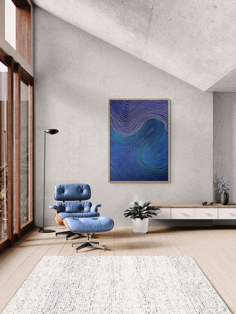 Lao Gonzalez - Blue Waves in Spiral, XL, NO RESERVE #1.0