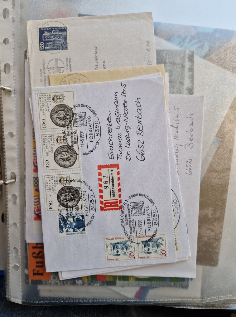 德國 1973/2008 - 大量邮寄件和特别出版物大致按年份顺序，装在文件夹中的套子里。 - Michel #1.0