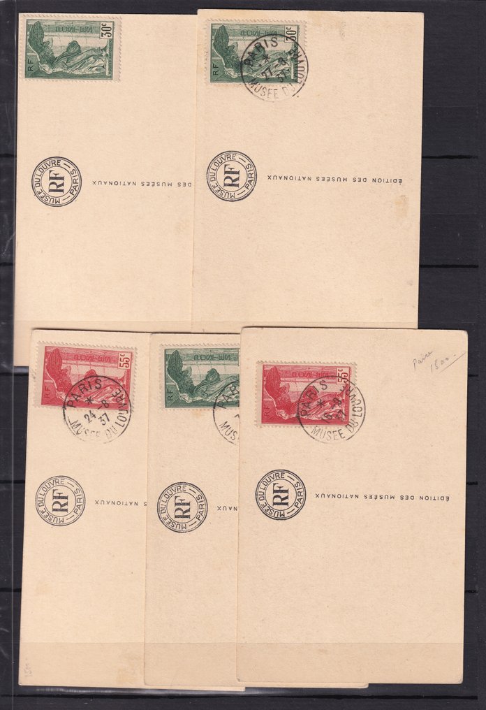 France 1937 - Louvre card collection with Samothrace #1.0