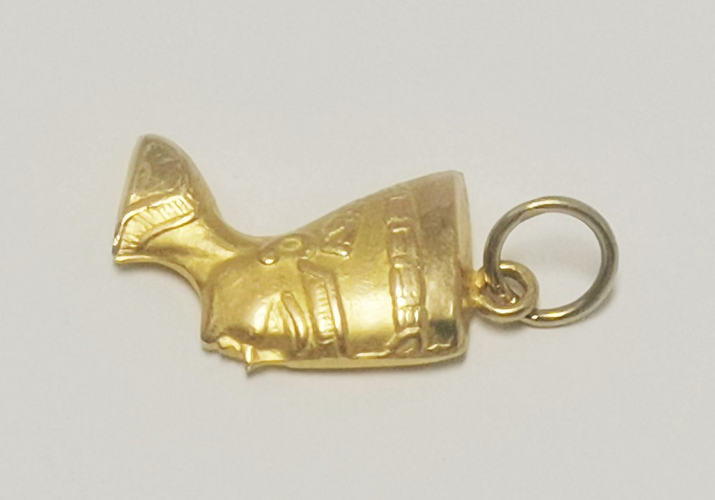 Sans prix de réserve - Pendentif - 18 carats Or jaune - Buste de Nefertiti #3.2