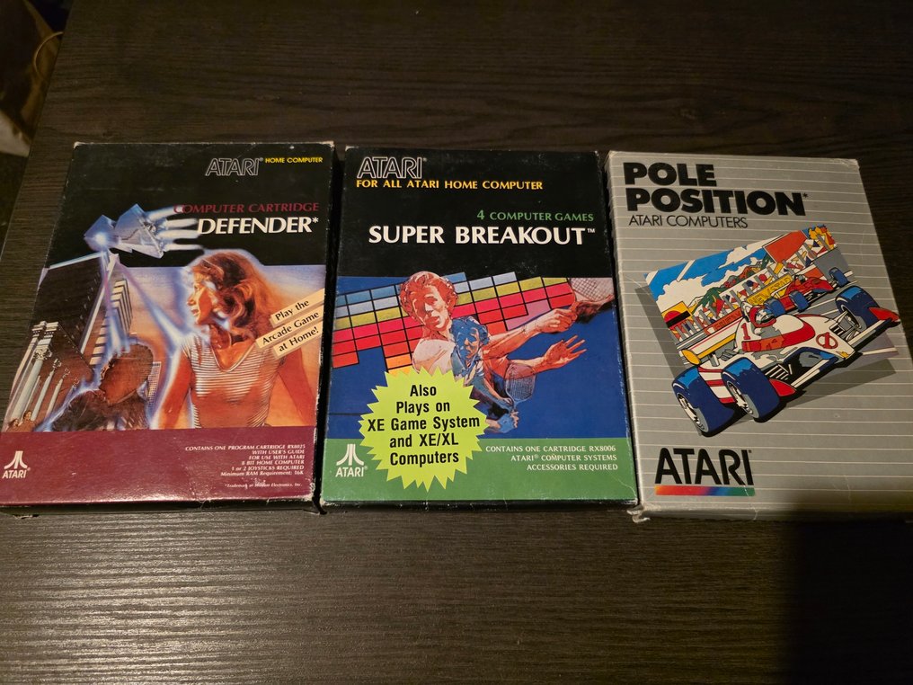 Atari - XE - Defender / Super Breakout / Pole Position - Joc video - În cutia originală #1.0