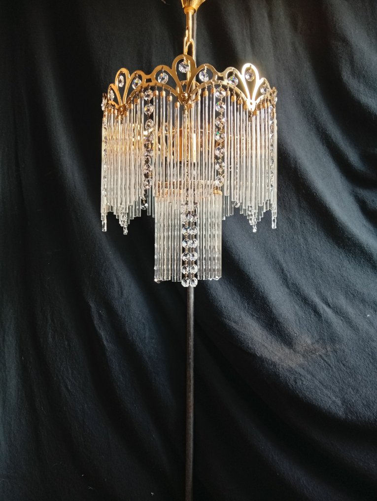 Loftslampe - Messing, Krystal - Italiensk lysekrone #3.2