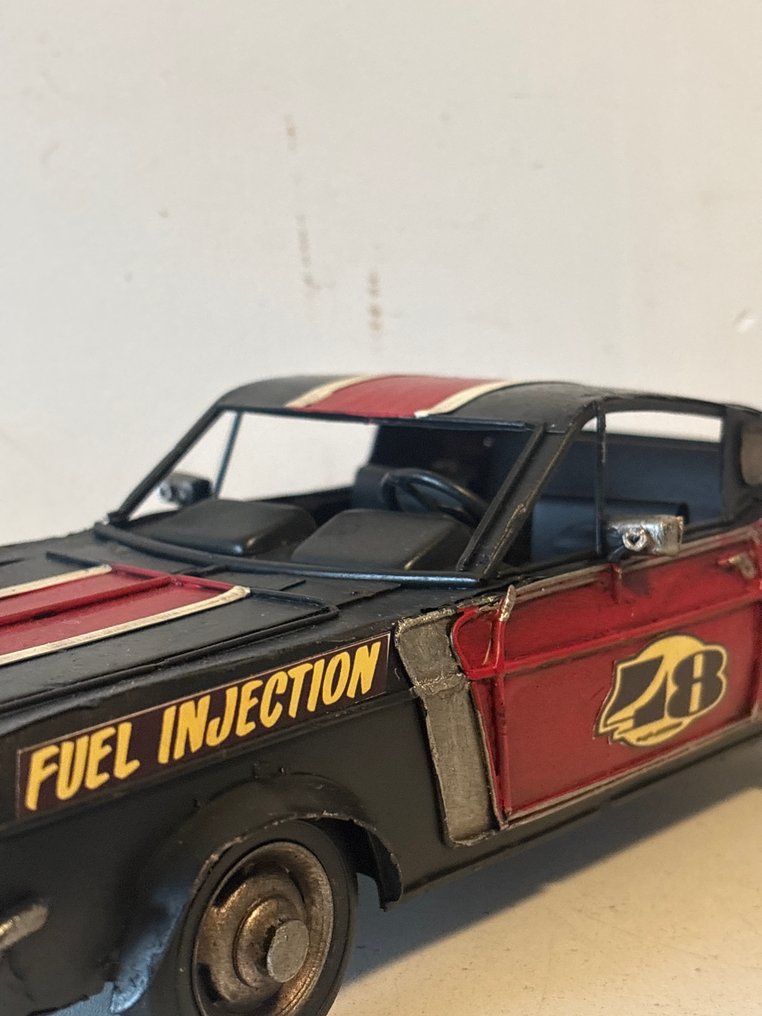 Veistos, Oldtimer raceauto - 9.2 cm - Metalli #2.1