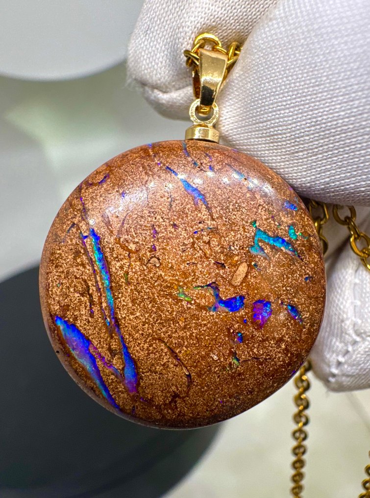 Opal Anhänger - Höhe: 31 mm - Breite: 23.5 mm- 6.36 g - (1) #2.1